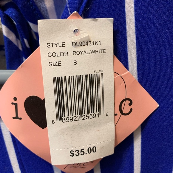 Royal blue and white striped jumpsuit - Picture 5 of 5